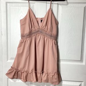 peach lace maternity dress Peach Blossom Gown – Elegant Corset-Back Dress for Maternity & Beyond main image 0